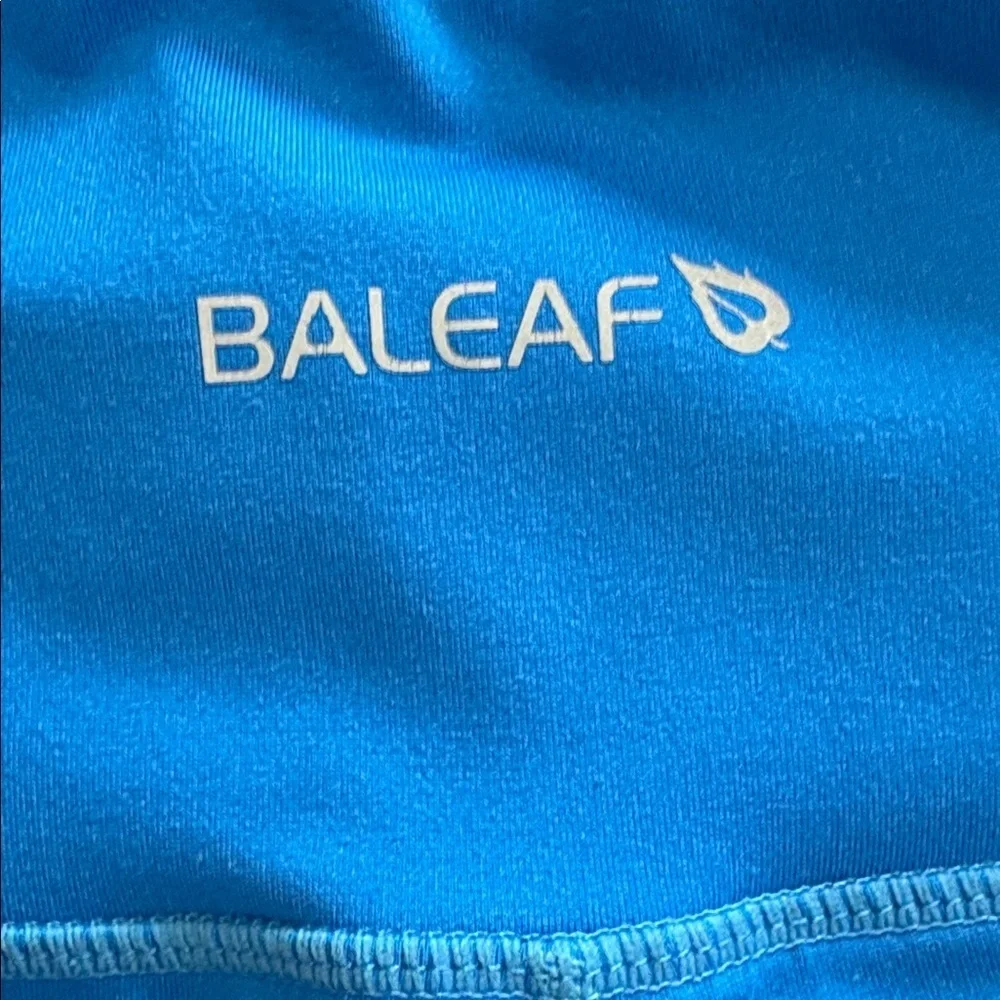 Baleaf Blue Biker Shorts Size Large Athletic With Pockets